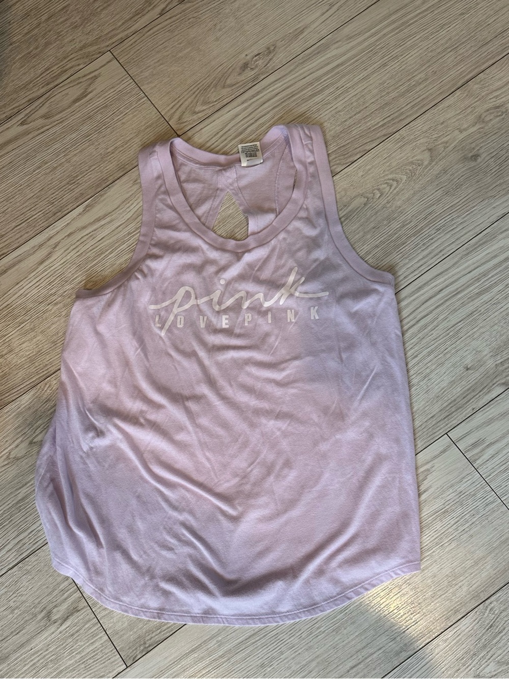 PINK Victoria's Secret Lavender Scoop Tank with Logo